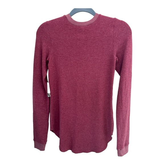 NSF Women's Fleece Long Sleeve Slim Fit Tee Fuscia Size S - Picture 2 of 6